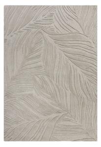 Šedý vlněný koberec Flair Rugs Lino Leaf, 120 x 170 cm