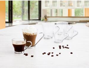 Set Hrnků na Kávu Quid Transparentní Ocel Sklo (250 ml) (3 kusů)
