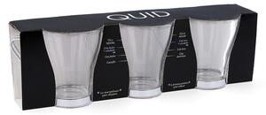 Set Hrnků na Kávu Quid Transparentní Ocel Sklo (250 ml) (3 kusů)