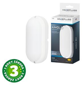 Prémiové LED venkovní osvětlení Anglo ovál do mokra IP65 18W 1440lm studená, 3 roky