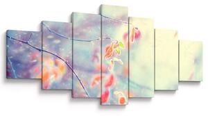Obraz - Lístky v ledu (210x100 cm)
