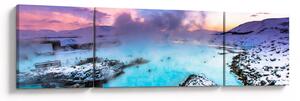 Obraz - Modrá laguna na Islandu (170x50 cm)