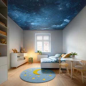 Fototapeta Starry Sky - Pattern With Milky Way in Navy Blue Colors