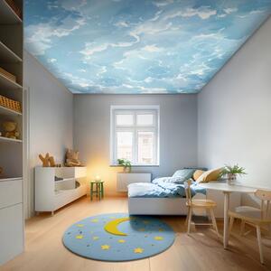 Fototapeta Blue Sky - Bright Clouds in Illustrative Fairy Tale Style