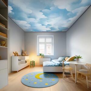 Fototapeta Sky and Clouds - Blue Theme for Children in Illustrative Style