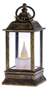 Lucerna s LED svíčkou Cremona měděná, 6 x 13 cm