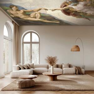 Fototapeta The Creation of Adam - A Classical Painting Composition for the Ceiling