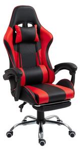 Aga Herní židle s opěrkou pro nohy DS5011 Červená