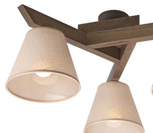 Brilagi - LED Přisazený lustr ANTHONY 3xE14/40W/230V dub ořech/béžová