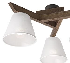 Brilagi - LED Přisazený lustr ANTHONY 3xE14/40W/230V dub ořech/bílá
