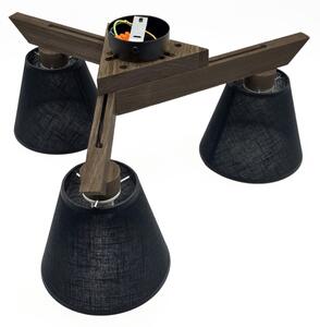 Brilagi - LED Přisazený lustr ANTHONY 3xE14/40W/230V dub ořech/černá