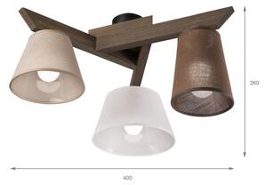 Brilagi - LED Přisazený lustr ANTHONY 3xE14/40W/230V dub ořech