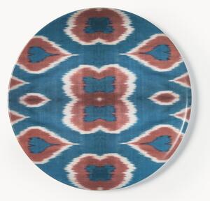 Ručně vyrobený porcelánový snídaňový talíř Ikat
