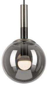 Lustr na lanku ROLLO 1xE14/5W/230V matný chrom/kouřová