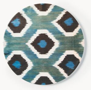 Ručně vyrobený porcelánový snídaňový talíř Ikat