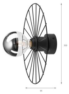 Nástěnné svítidlo MONTANA 1xE27/15W/230V pr. 30 cm černá