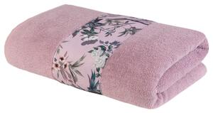 Livarno home Froté osuška, 70 x 140 cm, 500 g/m2 (květiny / světle růžová) (100380179003)