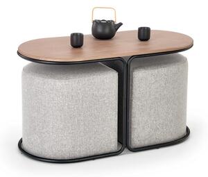 Konferenční stolek Pampa, ořech / šedá