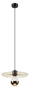 Lustr na lanku MONTANA 1xE27/15W/230V pr. 30 cm zlatá/černá