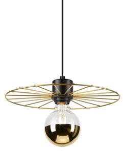 Lustr na lanku MONTANA 1xE27/15W/230V pr. 30 cm zlatá/černá