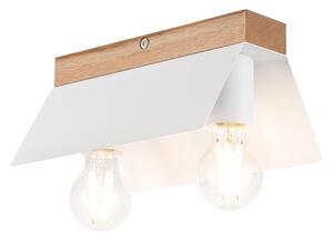 Stropní svítidlo ESME 2xE27/15W/230V bílá/dub