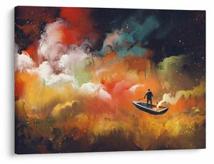 Obraz - Muž plující vesmírem (70x50 cm)