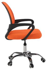 KONDELA Kancelářská židle, oranžová/černá/chrom, DEX 2 NEW