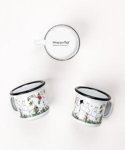 Muurla Smaltovaný hrnek Moomin Happy Family white 150ml