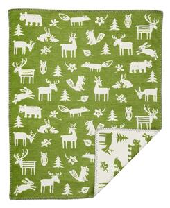 Klippan Bavlněná dětská deka Forest green 70x90