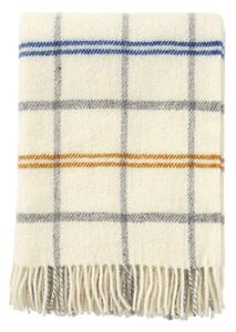 Klippan Vlněný pléd Tartan white yellow 130x200