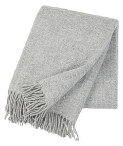 Klippan Vlněný pléd Twist light grey 130x200