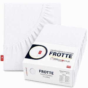 Froté prostěradlo 100x200, Hrubá Bavlna PREMIUM, boční strana, 30 cm, bílé