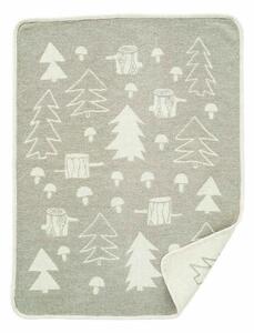 Klippan Dětská deka Mushroom grey (chenille) 70x90