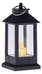 Lucerna s LED svíčkou Ancona černá, 4 x 9 cm