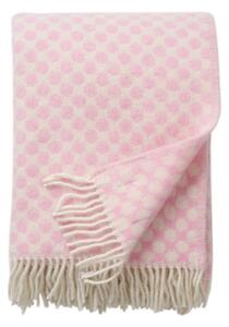 Klippan Vlněný pléd Gotland dot pink 130x200