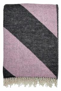 Klippan Merino pléd Angle pink black 130x200