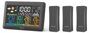 Sencor SWS 6300 meteostanice se 3 bezdrátovými senzory, černá