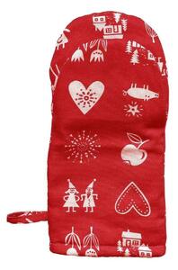 Klippan Kuchyňská rukavice Lotta´s Christmas červená 31 x 15 cm