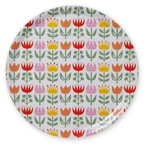 Klippan Kulatý servírovací tác Tulip red d38