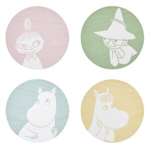 Muurla Tácky pod sklenice Moomin pastel 4-set d10cm