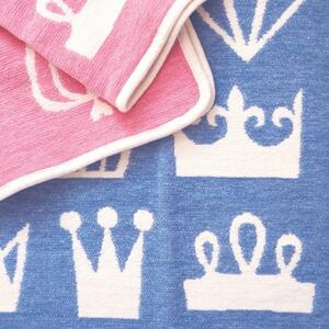 Klippan Bavlněná dětská deka chenille Royal pink 70x90