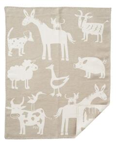Klippan Dětská deka Farm grey 70x90