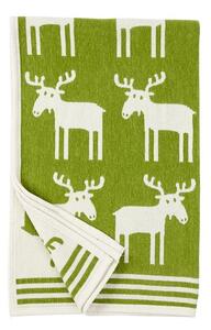 Klippan Bavlněná dětská deka chenille Moose green 140x90