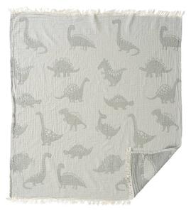 Klippan Bavlněná dětská deka Dino grey 75x90