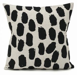 Fine Little Day Povlak na polštář DOTS LINEN black 50x50