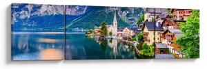 Obraz - Alpská vesnice (170x50 cm)