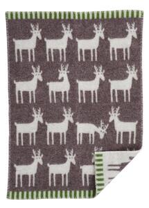 Klippan Vlněná dětská deka Deer barque 65x90