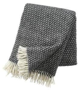 Klippan Vlněný pléd Knut dark grey 130x200