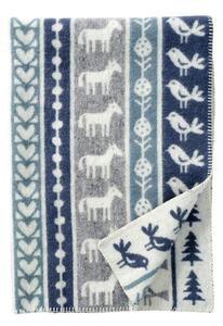 Klippan Vlněná dětská deka Nature grey 90x130