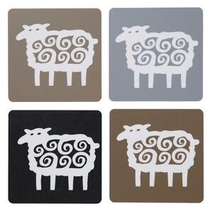 Klippan Tácky pod sklenice Sheep 4-set 9x9